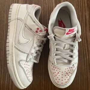 NIKE Sneakers Mens 7 Dunk Low Sashiko Denim Light Orewood Canvas DV0834-100